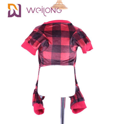 Poly Print Flannel Pet Pajama Pet Pyjama Ấm áp Đồ ngủ cho chó kẻ sọc có thể tùy chỉnh
