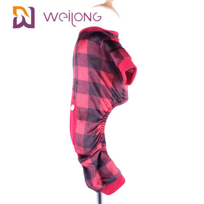 Poly Print Flannel Pet Pajama Pet Pyjama Ấm áp Đồ ngủ cho chó kẻ sọc có thể tùy chỉnh