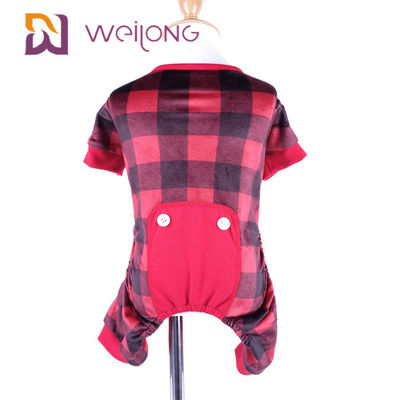 Poly Print Flannel Pet Pajama Pet Pyjama Ấm áp Đồ ngủ cho chó kẻ sọc có thể tùy chỉnh