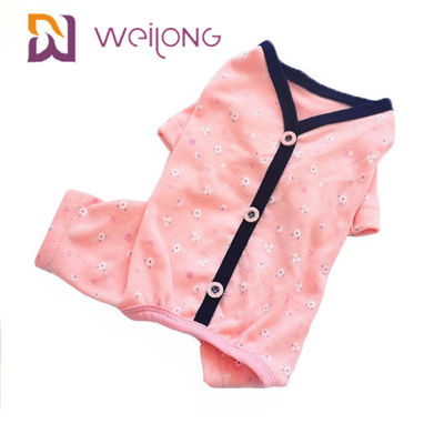 Mẫu tùy chỉnh mùa xuân / mùa hè Cardigan thú cưng Pajama cotton lót Jersey