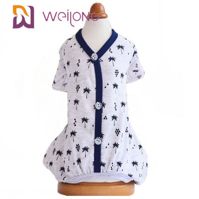 Mẫu tùy chỉnh mùa xuân / mùa hè Cardigan thú cưng Pajama cotton lót Jersey