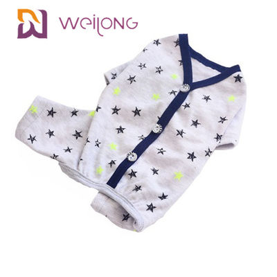 Mẫu tùy chỉnh mùa xuân / mùa hè Cardigan thú cưng Pajama cotton lót Jersey
