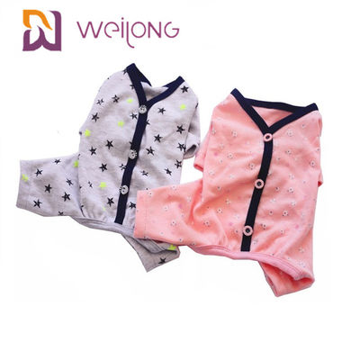 Mẫu tùy chỉnh mùa xuân / mùa hè Cardigan thú cưng Pajama cotton lót Jersey