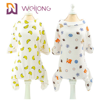 Kweilong Tùy chỉnh đầy đủ Đồ ngủ cho chó mèo Pet Pet Holiday Pyjama in T - Shirt