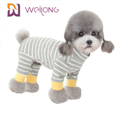 Mùa hè Sọc đen và trắng Bộ đồ ngủ cho chó kẻ sọc tùy chỉnh Sợi nhuộm