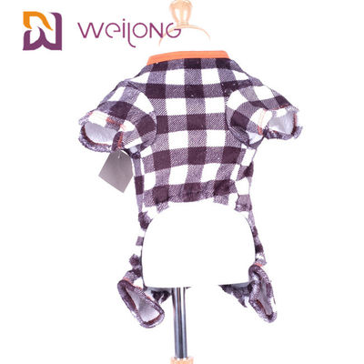 Bộ đồ ngủ bằng cao su in hình bí ngô lông cừu Bộ đồ ngủ cho chó kẻ sọc Halloween