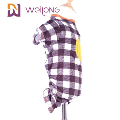 Bộ đồ ngủ bằng cao su in hình bí ngô lông cừu Bộ đồ ngủ cho chó kẻ sọc Halloween