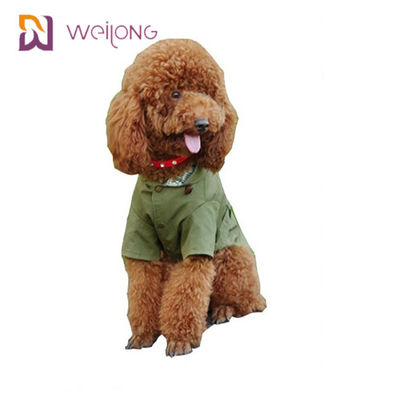 Spring Cat Wind Pet Coat Snaps Mở Bông Twill Dog Trench Coat