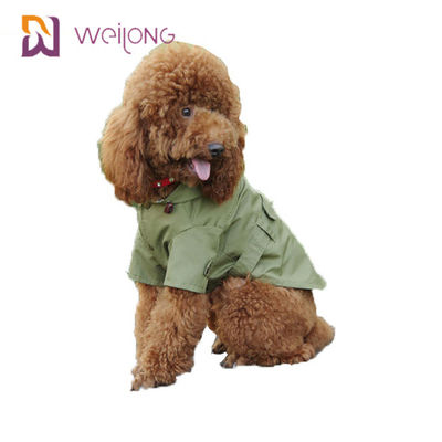 Spring Cat Wind Pet Coat Snaps Mở Bông Twill Dog Trench Coat