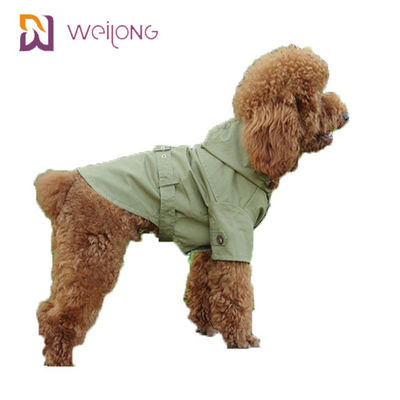 Spring Cat Wind Pet Coat Snaps Mở Bông Twill Dog Trench Coat
