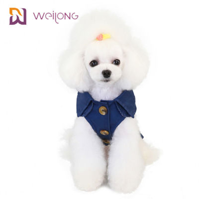 Nút mở Con mèo bụi Mùa đông Mặc áo gió kẻ sọc bằng vải cotton cho thú cưng cho chó