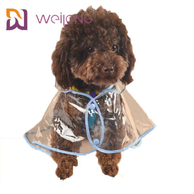 PVC trong suốt Áo mưa cho thú cưng Mùa xuân mùa hè Ánh sáng trong suốt Áo mưa cho chó