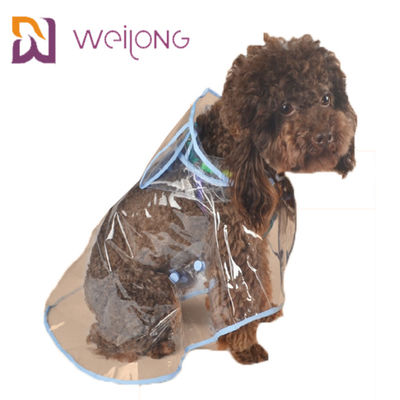 PVC trong suốt Áo mưa cho thú cưng Mùa xuân mùa hè Ánh sáng trong suốt Áo mưa cho chó