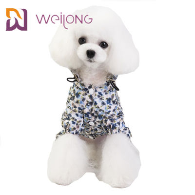 In kỹ thuật số tùy chỉnh Vải không thấm nước Áo mưa vật nuôi Dây rút Áo mưa cho chó nhỏ