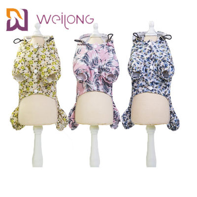 In kỹ thuật số tùy chỉnh Vải không thấm nước Áo mưa vật nuôi Dây rút Áo mưa cho chó nhỏ