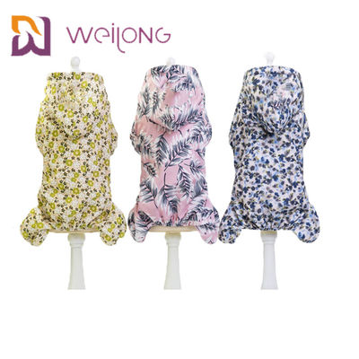 In kỹ thuật số tùy chỉnh Vải không thấm nước Áo mưa vật nuôi Dây rút Áo mưa cho chó nhỏ