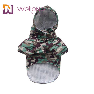 Khóa dán mở Camo Pet Dog Jumpsuit chống thấm nước Lưới lót