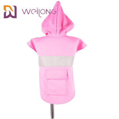 Có thể điều chỉnh Hoodie Pet Raincoat Real Pocket Reflective Dog Raincoat With Hood