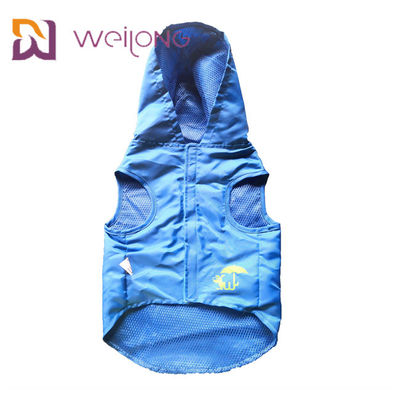 Velcro mở cao su In áo mưa chống thấm nước cho thú cưng Blue XS-XL