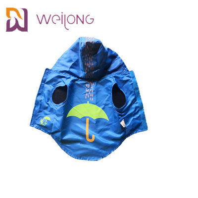 Velcro mở cao su In áo mưa chống thấm nước cho thú cưng Blue XS-XL