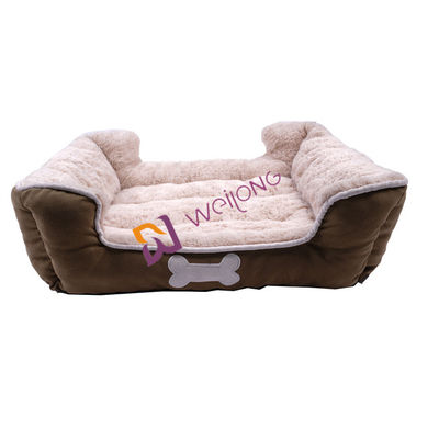 Thoải mái và thoáng khí Canvas tự làm ấm Giường cho thú cưng PV Fleece Lining