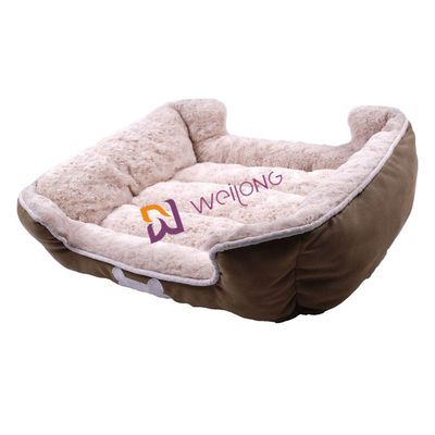 Thoải mái và thoáng khí Canvas tự làm ấm Giường cho thú cưng PV Fleece Lining