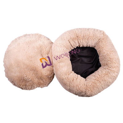 Donut Round Plush Dog Bed Chống Lo âu Ấm cúng Làm dịu êm ái Giường cho thú cưng sang trọng