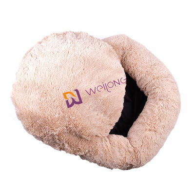 Donut Round Plush Dog Bed Chống Lo âu Ấm cúng Làm dịu êm ái Giường cho thú cưng sang trọng