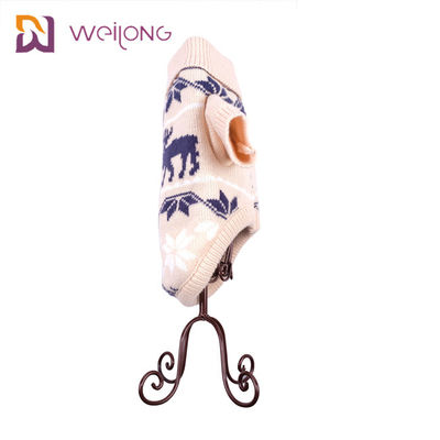 Áo len cho chó dệt kim Argyle Fall And Winter Snowflake Customized