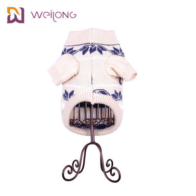 Áo len cho chó dệt kim Argyle Fall And Winter Snowflake Customized