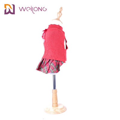 Sợi nhuộm kẻ sọc Áo len cho chó dệt kim Váy len cho chó Trang phục áo len