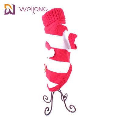 Cáp xoắn ấm cao cổ đan Con chó con Giáng sinh Áo len thêu vá