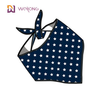 Hình dạng độc đáo có thể điều chỉnh phù hợp với thú cưng Khăn rằn cao cấp Vải bền Sao Sọc khăn rằn cho chó thiết kế