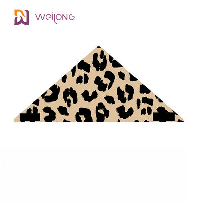Poly Poplin Leopard Print Pet Bandana Customization In kỹ thuật số Khăn quàng cho chó nhỏ