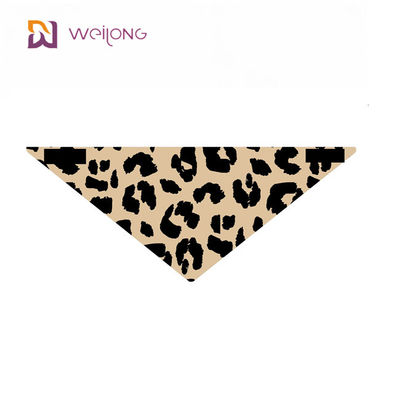 Poly Poplin Leopard Print Pet Bandana Customization In kỹ thuật số Khăn quàng cho chó nhỏ
