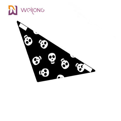 BSCI Halloween Dog Bandanas Khăn quàng cổ hình tam giác mềm mại thời trang với mô hình đầu lâu