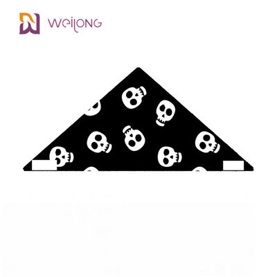 BSCI Halloween Dog Bandanas Khăn quàng cổ hình tam giác mềm mại thời trang với mô hình đầu lâu