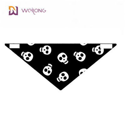 BSCI Halloween Dog Bandanas Khăn quàng cổ hình tam giác mềm mại thời trang với mô hình đầu lâu