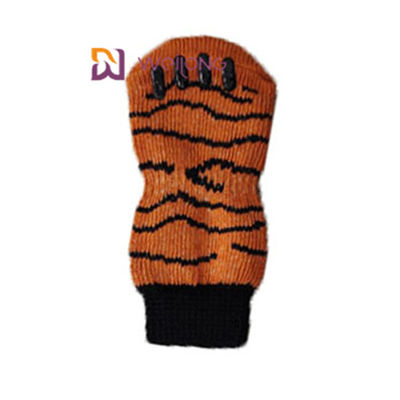 Cotton Spandex Non Slip Dog Socks Mô phỏng sọc Tiger dành cho chân chó