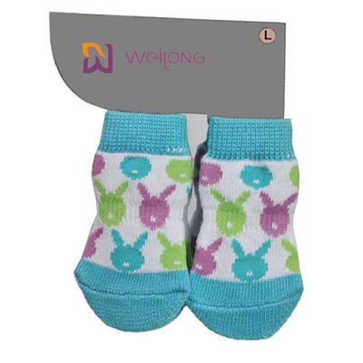 Bông Spandex Blue Paw Protector Custom Pet Socks Dog Socks Để bảo vệ sàn gỗ cứng
