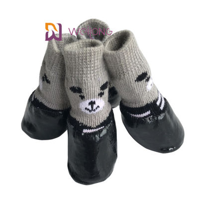Vớ vật nuôi không thấm nước với dây đai cao su Đế kẹp ngoài trời Giày chống trượt cho chó khởi động
